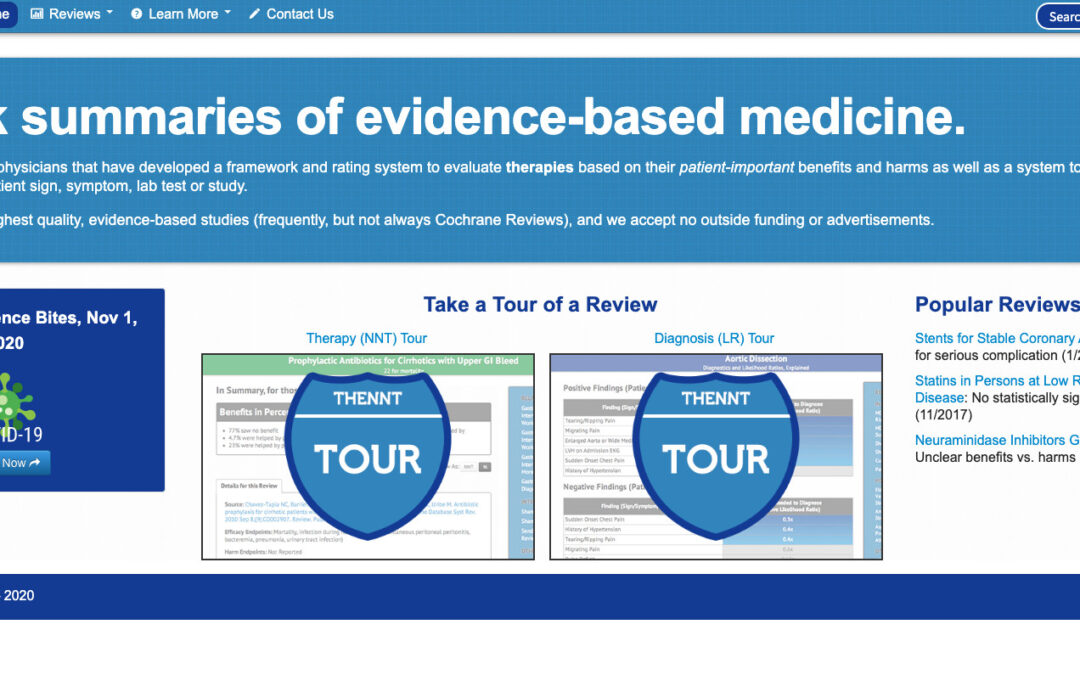 Quick summaries of evidence-based medicine